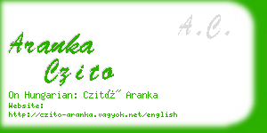 aranka czito business card